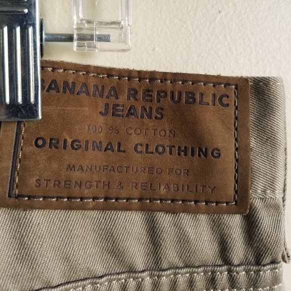 Banana Republic "Laredo" Tan Denim Pants Waist 38L Inseam 33” - Picture 5 of 6